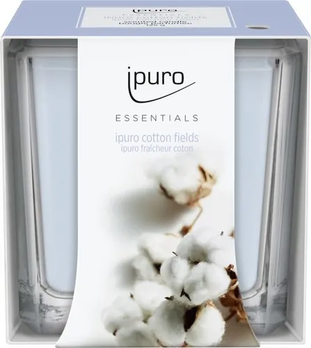 ipuro ESSENTIALS Duftkerze Cotton Fields 125 g Kerze Glas Duft Kerze Kerzen