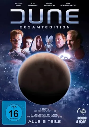 Dune Gesamtedition - Beide Miniserien in einer Box (5 DVDs) - Filme: Die spannende Gesamtedition von Dune mit den Miniserien 'Der Wüstenplanet' und 'Children of Dune' in einer Box, ideal für Sci-Fi-Fans.