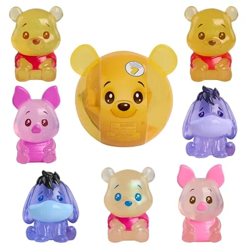 Just Play Disney Winnie Puuh Bear-y Cute Jelly Figuren, ca. 5 cm Squishy Fidget Toy – Überraschungsfigur in Blind Capsule, Spielzeug für Sammler, Kinder und Fans ab 3 Jahren