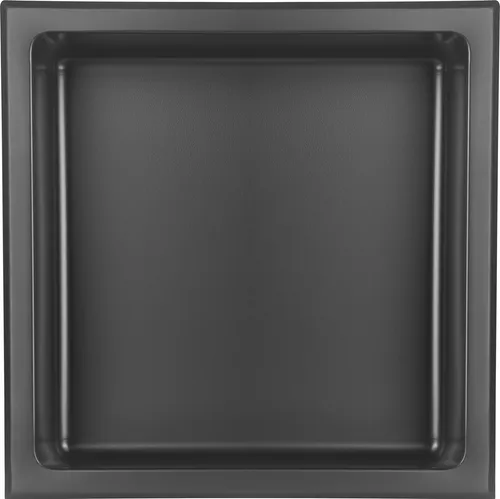 Alphabad Hochschrank Edelstahl Wandnische 30 x 30 cm (schwarz) - Stylische Wandnische aus schwarzem Edelstahl für zusätzlichen Stauraum in Bad oder Wohnraum. Rostfrei und wasserdicht, ideal für Deko oder Utensilien. Einfache Montage und platzsparend. Maße: 30x30x10 cm.