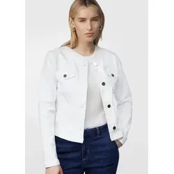 comma Taillierte Jeansjacke mit Waschung in Weiß, Größe 42 von comma,