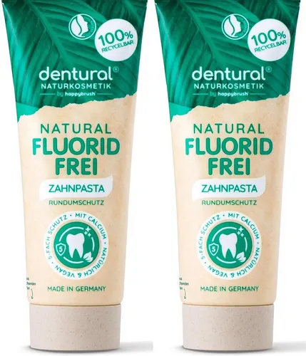 Produktbild Happybrush Dentural Fluorid Free Zahnpasta 75 ml