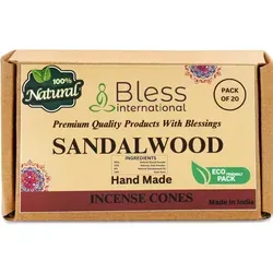 Räucherkegel Sandelholz Bio 20 Stück