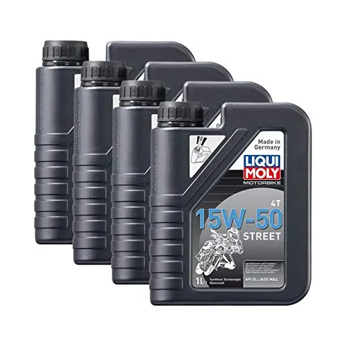 Liqui Moly 4X 2555 Motorbike 4T Street Motorrad Motoröl Engine Oil 15W-50 1L