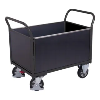Cordes Vierwandwagen mit Siebdruckplatte RAL 7016 - Robuster Vierwandwagen für vielseitigen Einsatz. Mit stabiler Bügelkonstruktion und widerstandsfähiger Sperrholzplatte. Ideal für sicheren Transport und einfaches Be- und Entladen.