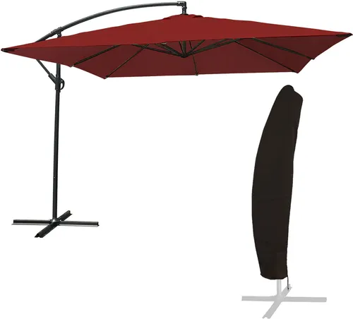 Freistehender Sonnenschirm MOLOKAI 2,7x2,7m rot mit Hülle