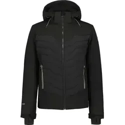 ICEPEAK Softshelljacke Fremont für Herren, Größe 52, Schwarz - Wattierte Softshelljacke für Herren mit verstellbarer Kapuze, atmungsaktiv und wasserabweisend. Ideal für Outdoor-Aktivitäten bei jedem Wetter, bietet Bewegungsfreiheit und praktischen Stauraum.