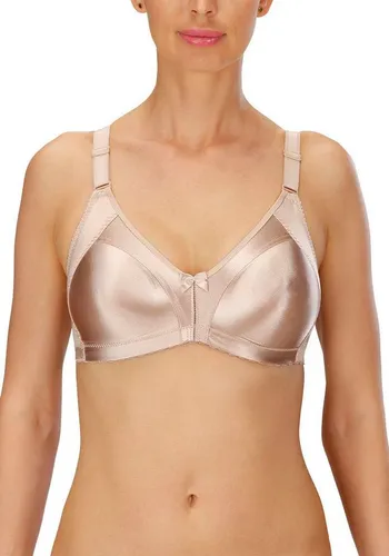 Naturana BH Heritage Minimizer Soft Bra Beige D 85 - Funktionsunterwäsche mit optischem Brustverkleinerungseffekt, ideal für täglichen Komfort und stilvolles Tragen. Breite, verstellbare Träger und edles Satin-Finish für ein luxuriöses Tragegefühl.