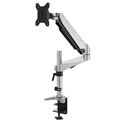 HFTEK Monitor-Halterung für 15-27 Zoll Bildschirme - Ergonomische Tischhalterung für Monitore bis 8 kg, höhenverstellbar und 360° drehbar für optimale Flexibilität und Komfort im Home Office oder Büro.