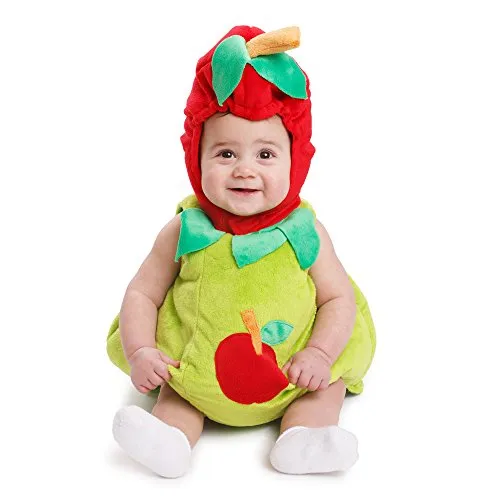 Dress Up America Zuckersüßes Apfelbaby-Kostüm - Größe 12-24 Monate, green and red, größe 12-24 monate (gewicht: 10-13,5 kg, höhe: 74-86 cm)