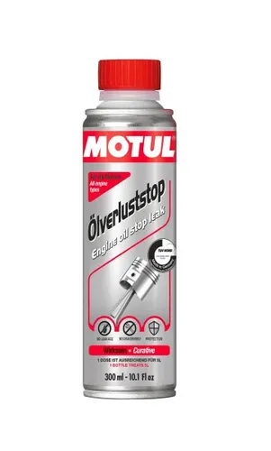 Motul 300 ml Ölverluststopp - Effektives Motoröl Additiv - Motoröladditive zur Reduzierung von Ölverlust durch Leckagen, ermöglicht eine sichere Weiterfahrt und schont den Motor.