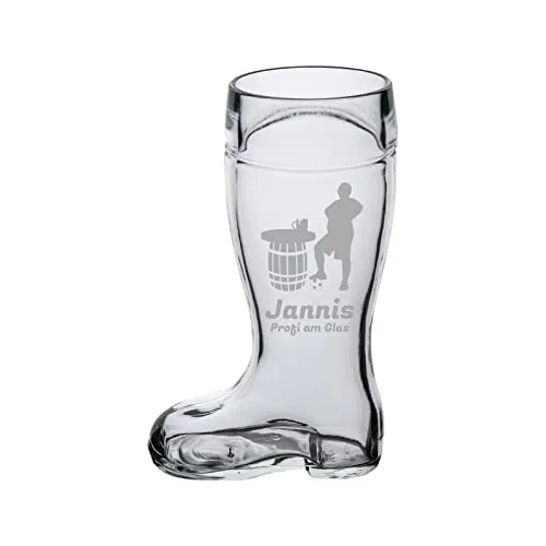 LUXENTU Bierstiefel mit Gravur von LUXENTU