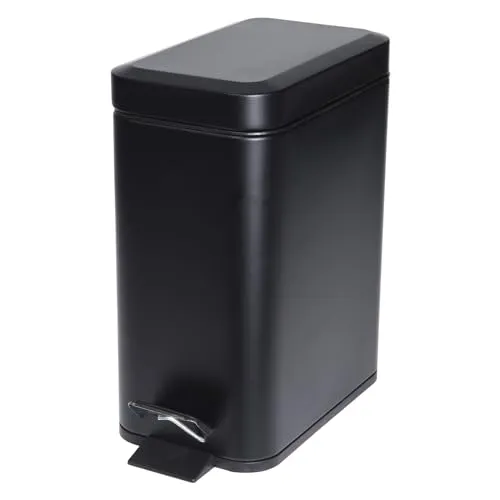 Mojawo Mülleimer Treteimer Abfallbehälter Metall Pedal Inneneimer Kosmetikeimer ROSTFREI 5 Liter