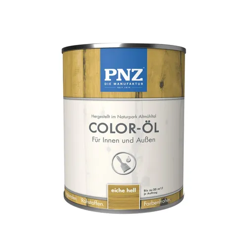 PNZ - Die Manufaktur Holzöl Color-Öl, farbenfroh, Renovierung oder Neuanstrich, Innen und Außen