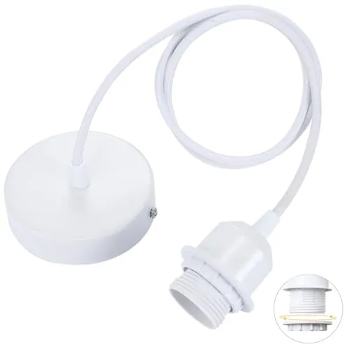 Linkind Lampenaufhängung E27 mit Schraubring in weiß von Linkind