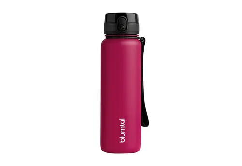 Blumtal Trinkflasche auslaufsichere Trinkflasche Sport + 1-Klick-Verschluss, BPA-freie Wasserflasche mit Sieb - spülmaschinenfest