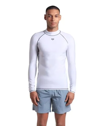 ARENA Herren Graphic UV-Schutz Langarm Shirt - Rashguards für Wassersport für Männer, bietet UPF 40+ UV-Schutz und besteht aus 100% recyceltem Polyester, ideal für Aktivitäten in der Sonne!