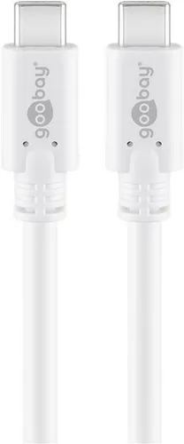 GOOBAY 67193 - USB 3.0 Kabel C auf C Stecker, 0,5 m, SuperSpeed bis 5 Gbit/s und 60W Schnellladung für alle USB-C Geräte