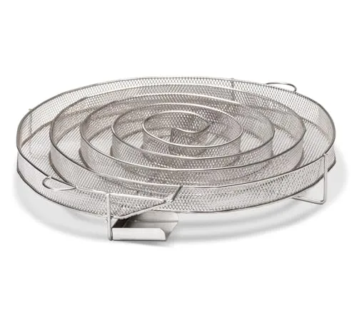 Grillfürst Kaltrauchgenerator - Edelstahl-Rauchschnecke für Gas- und Kohlegrills - Smoker - Hochwertiger Kaltraucherzeuger aus Edelstahl mit 31 cm Durchmesser, ideal für Warm- und Heißräuchern von Fisch und Fleisch.