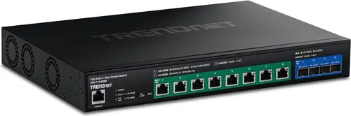 TRENDnet TPE-7124SBF 12-Port Switch mit 720W PoE++ - Switch u. Bridges - 12-Port Web Smart Switch mit 720W PoE++, ideal für leistungsstarke Netzwerkinfrastrukturen und Rack-Montage.