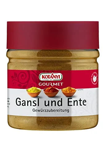 Kotanyi Gourmet Gansl ideale Gewürz für die Zubereitung von Gänsen und Enten, süßlich-knusprig, 400 ml