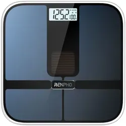 RENPHO Elis Solar 2 Smart Körperwaage - Personenwaage mit 13 Körperanalysen und Solarenergie. Ideal für Fitness-Tracking und App-Integration, perfekt für die ganze Familie.