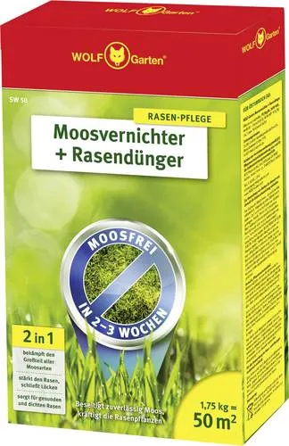 WOLF-Garten 3841010 Moosvernichter + Rasendünger SW 50 1St. von WOLF-Garten