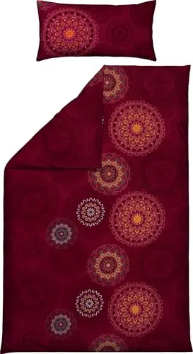 Erwin Müller Flanell Bettwäsche Mandala in rot von Erwin Müller