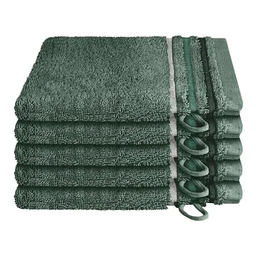 Schiesser Waschhandschuhset Skyline Color in grün von Schiesser