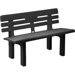 Gartenbank aus Kunststoff Anthrazit 110x52x71 cm