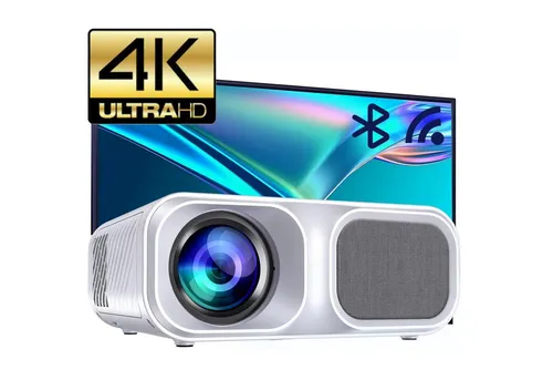 Vivitar Native 1080P WiFi Projektor, kabelloser 9500L 5.1 Dual Bluetooth Portabler Projektor (1080 px, 400 ANSI Keystone Home/Outdoor Projektor Kompatibel mit Telefon, PC,PS)