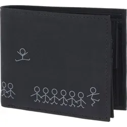 OXMOX Geldbörse Querscheinbörse mit RFID-Blocker - Praktische Querscheinbörse mit RFID-Schutz, ideal für Kreditkarten und Geldscheine. Aus robustem, veganem Material gefertigt und im stylischen Jumping Jack Design.