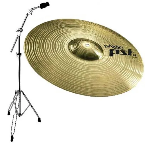 Paiste Schlagzeug PST3 16 Crash mit Galgen-Beckenständer
