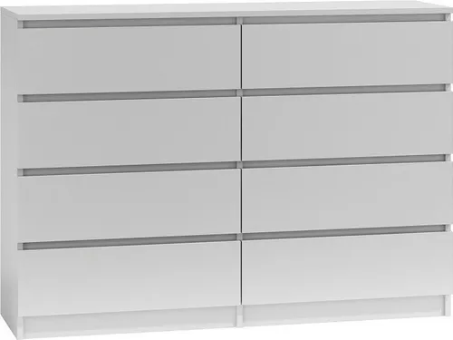 CDF Kommode Malwa M8 140| Farbe: WEIß | Schrank für Dokumente, Kleinigkeiten | Ideal für Wohnzimmer, Schlafzimmer, Kinderzimmer