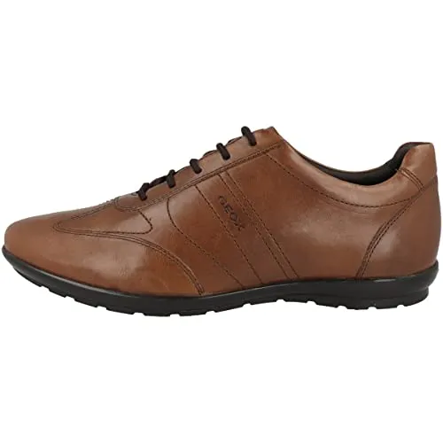 Geox Herren U Symbol Oxfords, Kalb Braun, 41 EU - Herren-Sneaker mit atmungsaktivem Leder-Obermaterial und Gummisohle für optimalen Tragekomfort und Stil im Alltag.