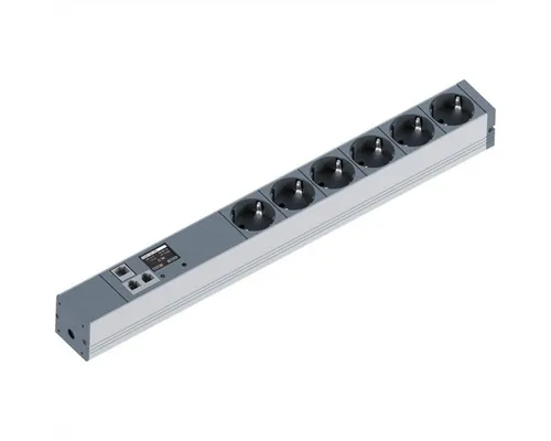 Bachmann 19 Zoll Steckdosenleiste BlueNet BN2000 - Steckdosenleisten mit 6x Steckdose, ideal zur Überwachung von Energiekosten dank integrierter Software für eine effiziente Nutzung.