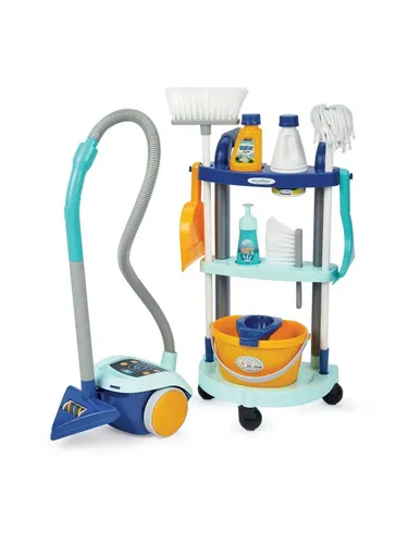 Ecoiffier Clean Home Reinigungswagen mit Staubsauger