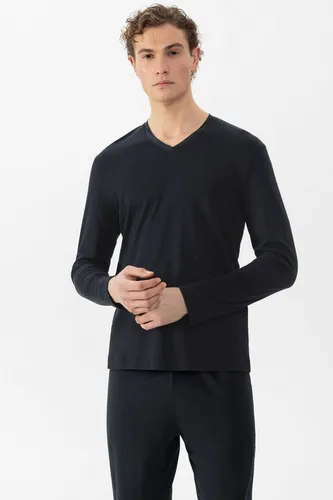 Mey Pyjamaoberteil Mey Herren V-Neck Shirt Serie Aarhus Uni Shirt (1-tlg)