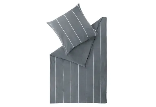 Esprit Bettwäsche FLANELL Winter Bettwäsche, Baumwolle, 1 teilig, 135 x 200 cm in Anthrazit