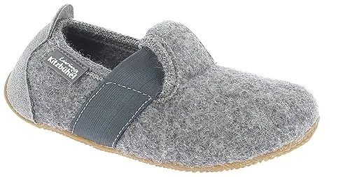 Living Kitzbühel 3846-0610-25 Slipper, grau, 25 EU - Hausschuhe aus 100% reiner Schurwolle, temperaturregulierend und atmungsaktiv für warme Füße; die flexible, rutschhemmende Naturkautschuksohle sorgt für optimalen Komfort und ein Barfußgefühl.