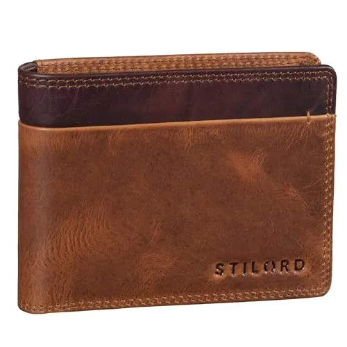 STILORD 'Sterling' RFID Geldbeutel Herren Leder - Vintage Portemonnaie mit NFC-Schutz - Herren-Geldbörsen: Stilvolles Vintage Portemonnaie aus echtem Rindsleder mit RFID- und NFC-Schutz gegen Datendiebstahl, perfekt für jede Hosentasche.