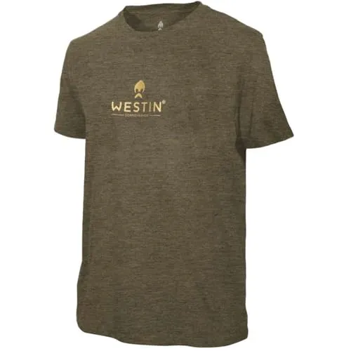 Westin Style T-Shirt Moss Melange - Angelshirt, Größe:M