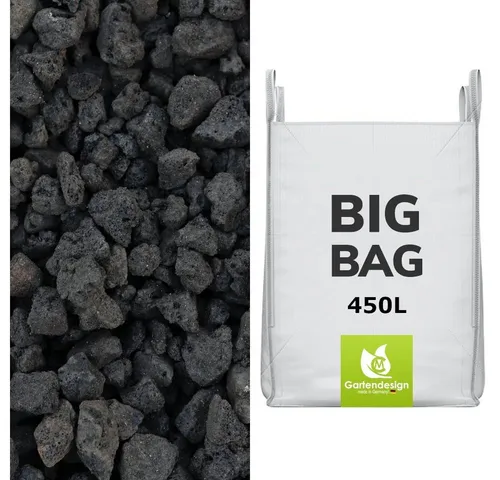 CM-Gartendesign Lavasteine Lavamulch, (16/32mm, schwarz), 450L