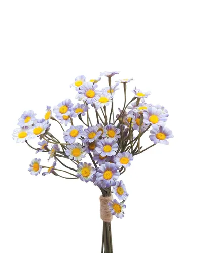 artplants Kunststrauß Chrysanthemen Bund WEMKE, helllila-blau, 35cm, Ø13cm