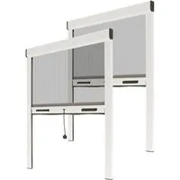 Avosdim Insektenschutzrollo 2er Set Aluminium 125cm x 160cm Weiß