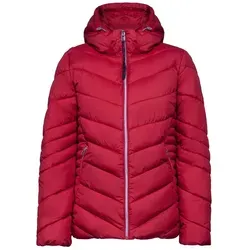 STREET ONE Damen A201969 Kurze Steppjacke - Carpet red, abnehmbare Kapuze und wärmend für kalte Tage