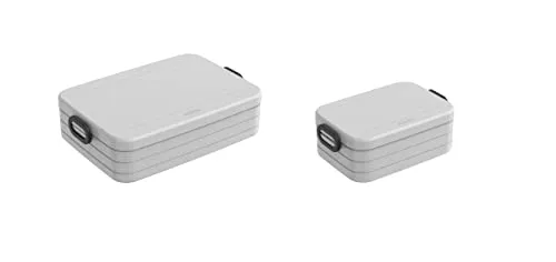 Mepal Take a Break Duo Pack Lunchbox To Go - Praktische Lunchbox für 2 bis 4 Sandwiches oder 4 bis 8 Brotscheiben. Ideal für Meal Prep mit robustem Design und mikrowellengeeigneten Fächern. Perfekt für gesunde Snacks unterwegs.