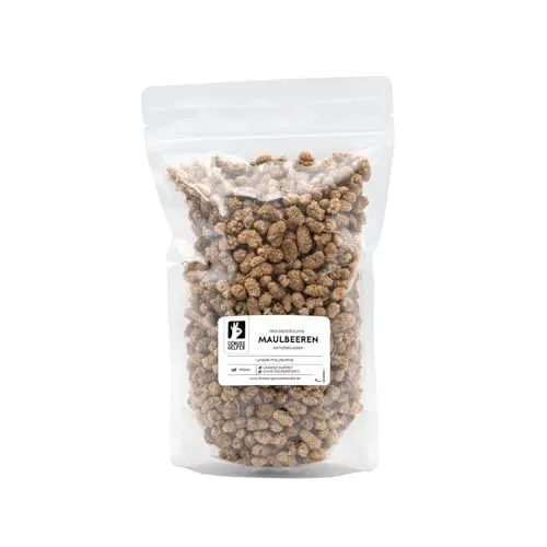 Bremer Gewürzhandel Maulbeeren getrocknet, ganz, ohne Zuckerzusatz & ungeschwefelt, 600g