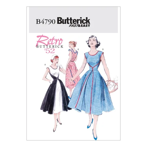 Schnittmuster Kleid Butterick B4790 FF 16-22 (Gr. 44-46) Deutsche Anleitung