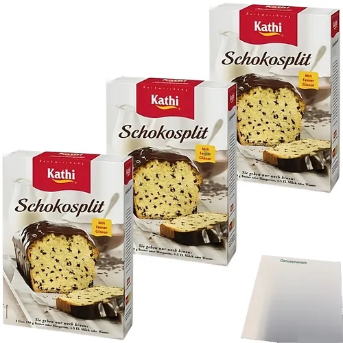 Kathi Backmischung für Schokosplit-Kuchen 3er Pack 3x450g Packung usy Block